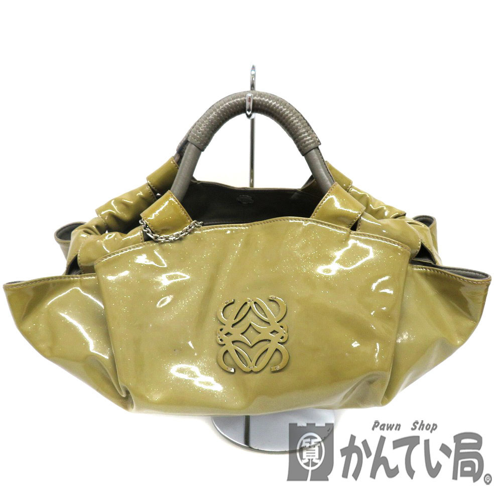 LOEWE Nappa Aire Enamel Glitter Dumpling Bag Handbag